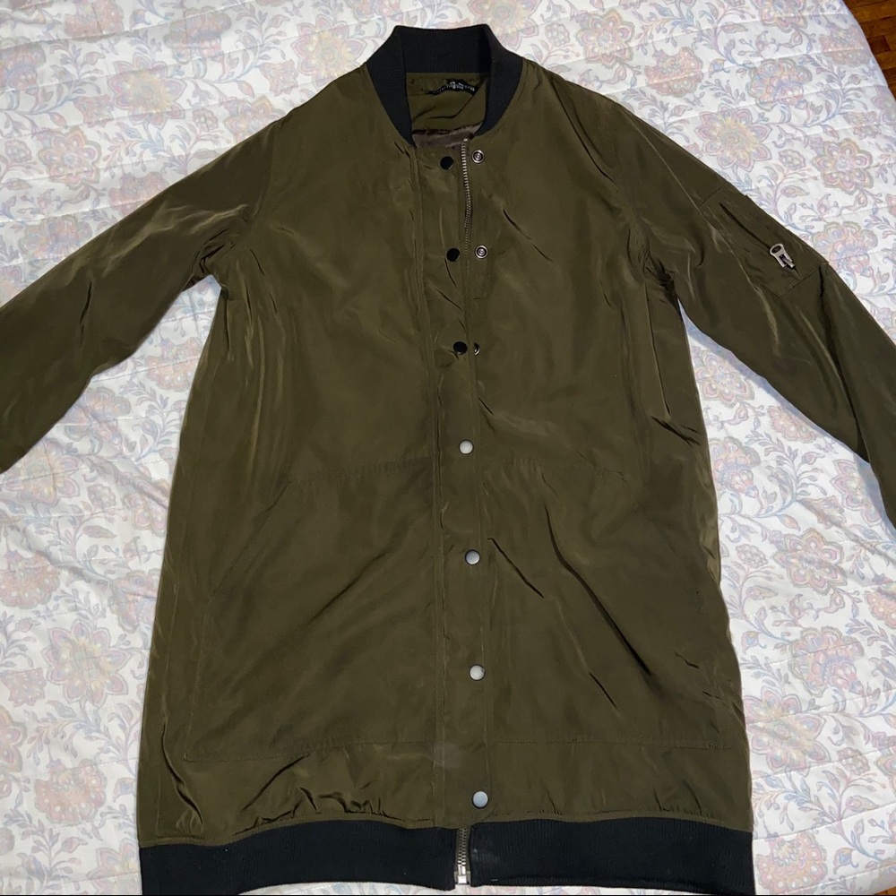 Cotton On Dark Geeen Bomber Jacket - Sz 6 Long